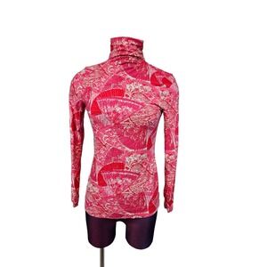 Lilly Pulitzer Hot Pink It's Getting Hot In Here Mock Turtleneck Size Small A15